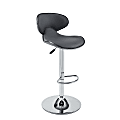 Powell Josiah Adjustable Bar Stool, Chrome/Gray 1 thumbnail image