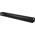 StarTech.com Vertical Cable Organizer with Finger Ducts - Vertical Cable Management Panel - Rack-Mount Cable Raceway - 0U - 3 ft. - Improve the appearance of your rack using a vertical cable manager with finger ducts