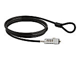 StarTech.com Laptop Lock - Security Lock - Computer Lock - 4-Digit Combination - Resettable - 6 Ft Vinyl-Coated Steel Cable (6 mm Diameter) - Resettable - 4-digit - Black, Silver 1 thumbnail image