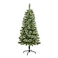 Nearly Natural Wisconsin Pine 60”H Slim Artificial Christmas Tree With Bendable Branches, 60”H x 28”W x 28”D, Green 1 thumbnail image