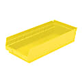 Akro-Mils Grease/Oil Resistant Shelf Bin, Small Size, 4" x 8 3/8" x 18", Yellow 1 thumbnail image