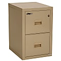 FireKing® Turtle 22-1/8"D Vertical 2-Drawer Insulated Fireproof File Cabinet, Metal, Parchment, White Glove Delivery 1 thumbnail image