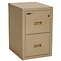 FireKing® Turtle 22-1/8"D Vertical 2-Drawer Insulated Fireproof File Cabinet, Metal, Parchment, White Glove Delivery 1 thumbnail image