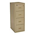 FireKing® Turtle 22-1/8"D Vertical 4-Drawer Insulated Fireproof File Cabinet, Metal, Parchment, White Glove Delivery
