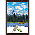 Amanti Art Fresco Dark Walnut Wood Picture Frame, 23" x 33", Matted For 20" x 30"