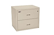 FireKing® Turtle 31-1/8"W x 22-1/8"D Lateral 2-Drawer Insulated Fireproof File Cabinet, Parchment, White Glove Delivery 1 thumbnail image