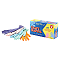 Hygloss Adults Colored Latex Craft Gloves - Latex - Assorted - Durable, Wear Resistant, Rolled Cuff, Comfortable, Disposable - For Craft - 100 / Box 1 thumbnail image