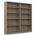 Bush® Furniture Universal 72"H 5-Shelf Bookcases, Ash Gray, Set Of 2 Bookcases, Standard Delivery
