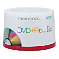 Memorex® DVD+R Double Layer Recordable Media Spindle, 8.5GB/240 Minutes, Pack Of 50 1 thumbnail image