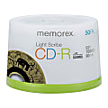 Memorex® LightScribe™ CD-R Media Spindle, 700MB/80 Minutes, Pack Of 50 1 thumbnail image