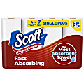 Scott® Paper Towels, Choose-A-Sheet, 4 Single Plus Rolls = 7 Regular Rolls (88 Sheets Per Roll) 1 thumbnail image
