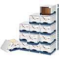 Bankers Box® File/Cube™ Presto™ 60% Recycled Pack, 10"H x 12"W x 15"D, Letter/Legal, Pack Of 6 Boxes And 6 Shells