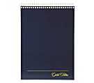 Ampad Gold Fibre Wirebound Legal Pad - 70 Sheets - Wire Bound - 20 lb Basis Weight - 8 1/2" x 11 3/4" - 8.50" x 0.4" x 12.3" - White Paper - Navy Cover - Micro Perforated, Easy Tear, Rigid, Chipboard Backing, Numbered - 1 Each