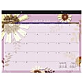 2024 AT-A-GLANCE® Paper Flowers Monthly Desk Pad Calendar, 21-3/4" x 17", January To December 2024, 5035