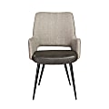 Eurostyle Desi Side Chair With Arms, Dark Gray/Light Gray/Black
