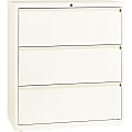 Lorell® 36"W Lateral 3-Drawer File Cabinet, Metal, Cloud