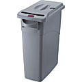 Rubbermaid® Commercial Slim Jim Confidential Secure Container, 31"H x 11"W x 20"L, Gray