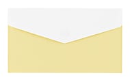 Office Depot® Brand Poly Envelope, 2" Expansion, Check Size, Yellow/White 1 thumbnail image