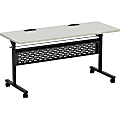 Lorell Flip Top Training Table - Gray Triangle, High Pressure Laminate (HPL) Top - 60" Table Top Width x 24" Table Top Depth - 30" Height - Assembly Required