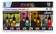 Enbrighten Seasons Vintage LED Café Lights, 48', Indoor/Outdoor, Black Cord/Multicolor Lights 1 thumbnail image
