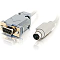 C2G 6ft DB9 Female to 8-pin Mini Din Male Adapter Cable - 6 ft Data Transfer Cable - First End: 1 x 9-pin DB-9 RS-232 Serial - Female - Second End: 1 x 8-pin Mini-DIN Video - Male - Gray