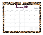 Nicole Miller Monthly Lined Wall Calendar, 11" x 8 3/4", 50% Recycled, Leopard, January to December 2017 1 thumbnail image