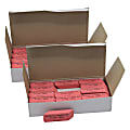 Charles Leonard Natural Rubber Wedge Erasers, Small, Pink, 24 Erasers Per Box, Pack Of 2 Boxes