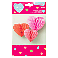 American Crafts Damask Love Valentine's Day Honeycomb Decorations, Assorted Colors, Pack Of 3 Decorations 1 thumbnail image