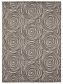 Linon Washable Outdoor Area Rug, Wycklow, 3' x 5', Ivory/Brown