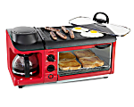 Nostalgia Electrics Retro 3-in-1 Family-Size Breakfast Station, Retro Red