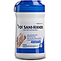 PDI Sani Hands Instant Hand Sanitizing Wipes  6" Width x 7.50" Length  White  135 Per Tub  1 Each 1 thumbnail image