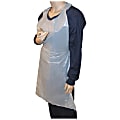 Genuine Joe 50" Disposable Poly Apron - Polyethylene, Polyethylene - For Food Handling, Manufacturing - White - 10 / Carton 1 thumbnail image