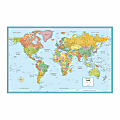 Rand McNally M-Series Wall Map, World, 10 3/4" x 8 1/8"