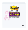 Post-it® Super Sticky Notes, 3" x 3", Breast Cancer Awareness, 75 Sheets Per Pad, Pack Of 3 Pads