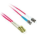 C2G-3m LC-ST 50/125 OM2 Duplex Multimode PVC Fiber Optic Cable - Red