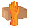 ProGuard Deluxe Flock Lined 12" Latex Gloves - Small Size - Latex - Orange - Embossed Grip, Extra Heavyweight, Durable, Acid Resistant, Alcohol Resistant, Alkali Resistant, Abrasion Resistant, Tear Resistant, Long Lasting, Detergent Resistant 1 thumbnail image