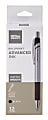Office Depot® Brand Advanced Ink Retractable Ballpoint Pens, Needle Point, 0.7 mm, Silver Barrel, Black Ink, Pack Of 12