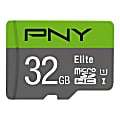 PNY 32GB Elite Class 10 U1 microSDHC Flash Memory Card - Class 10, U1, UHS-I 1 thumbnail image
