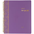 2024-2025 Cambridge® WorkStyle Balance Academic Weekly/Monthly Medium Planner, 7" x 8-3/4”, Purple Swirl, July To June