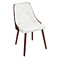 LumiSource Gianna Chair, Walnut/White