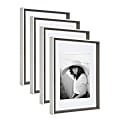 Kate and Laurel Gibson Wall Frame, 11x14, Gray/White, 4 Pack 1 thumbnail image