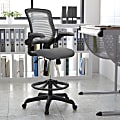 Flash Furniture Ergonomic Mesh Mid-Back Drafting Chair, Dark Gray