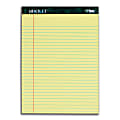 TOPS™ Docket® Perforated Writing Pads, 8 1/2" x 11 3/4", Legal Ruled, 50 Sheets, Canary, Pack Of 3 Pads