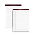 TOPS™ Double Docket™ Gold Perforated Writing Pads, 8 1/2" x 11 3/4", Legal Ruled, 200 Pages (100 Sheets), White, Pack Of 2