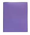 Office Depot® 2-Pocket School-Grade Poly Folder With Prongs, Letter Size, Bright Purple