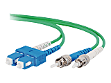 C2G 1m SC-ST 9/125 Duplex Single Mode OS2 Fiber Cable - Green - 3ft - Patch cable - ST single-mode (M) to SC single-mode (M) - 1 m - fiber optic - duplex - 9 / 125 micron - OS2 - green