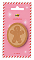 Post-it® Jingle Sticky Notes, Gingerbread Man Design, 2" x 2.4", 1 Gingerbread Shaped Christmas Themed Cute Sticky Note Pad, 50 Sheets/Pad 1 thumbnail image