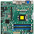 Supermicro X10SLQ Server Motherboard - Intel Chipset - Socket H3 LGA-1150 - 32 GB DDR3 SDRAM Maximum RAM - DDR3-1600/PC3-12800, DDR3-1333/PC3-10600, DDR3-1066/PC3-8500 - DIMM, UDIMM - 4 x Memory Slots - Gigabit Ethernet - 2 x USB 3.0 Port - HDMI - DVI