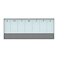 U Brands Magnetic Glass Dry-Erase Weekly Calendar Board, 36" X 15.25", White Aluminum Frame, Actual Size 35" X 14.25" (3199U00-01) 1 thumbnail image