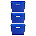 Romanoff Desk Top Organizer, 14"L x 6"W x 10"H, Blue, Pack Of 3 1 thumbnail image